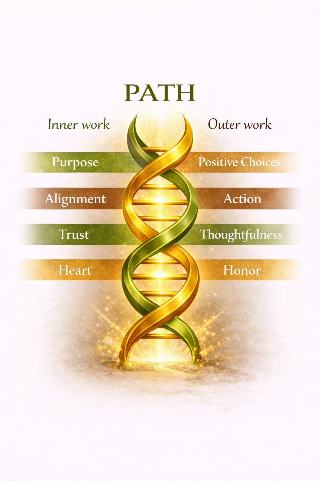 PATH Philosophy framework shown as a double helix connecting Inner PATH and Outer PATH